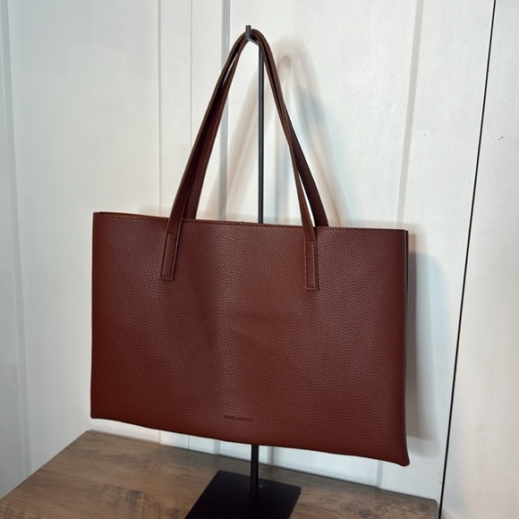 Vince Camuto Rich Brown Faux Leather Tote - Picture 3 of 4